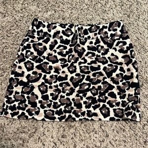 LOFT leopard print skirt size 10